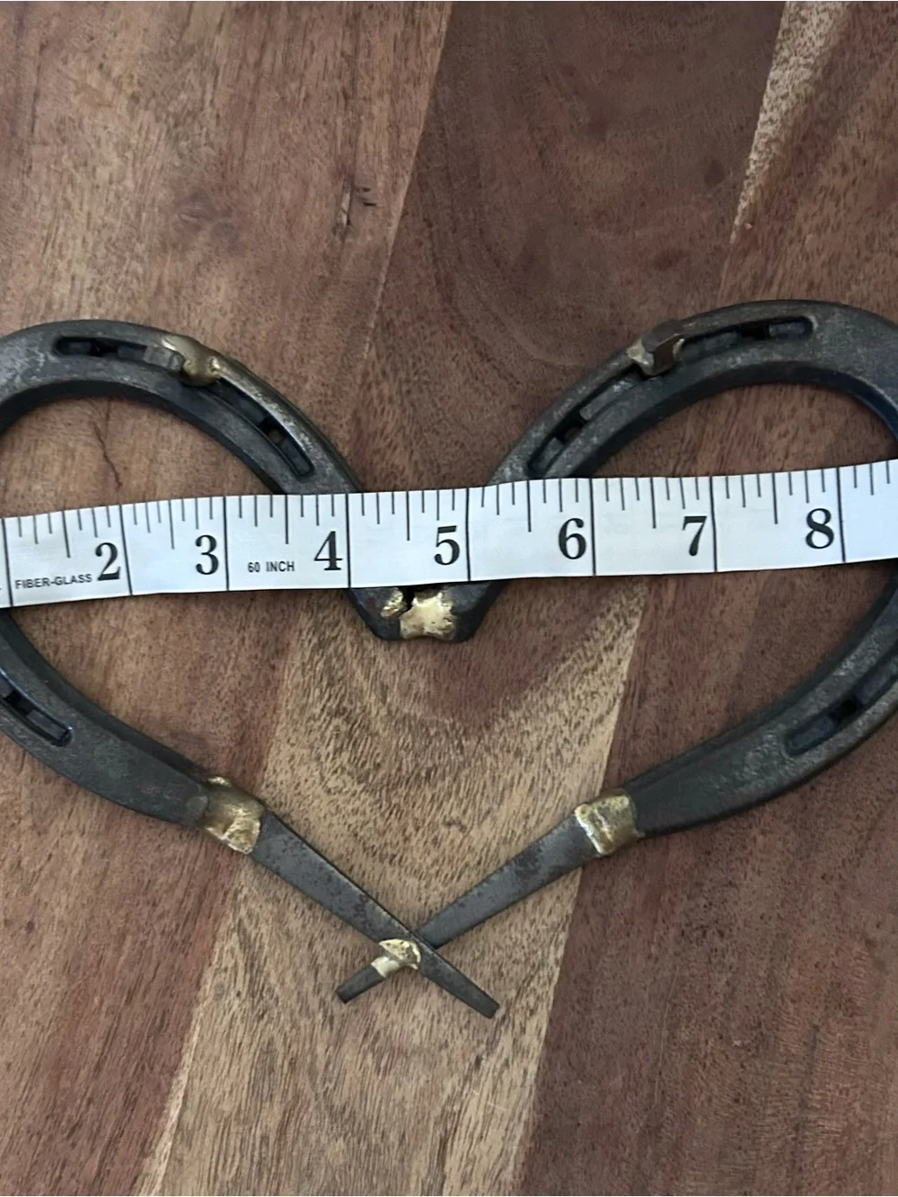 Metal Horseshoe Heart Shaped Key Hook Wall Hanging